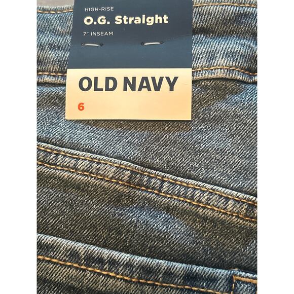 NWT Old Navy Women's Denim Shorts Blue O.G. Straight Size 6 - Picture 3 of 6